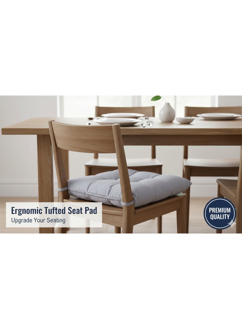 Luxury Velvet Chair Pad with Elegant Piping (45 x 45 cm) – Thick Padded Seat Cushion for Dining Chairs, Office, Home & Café – Soft & Comfortable Tufted Design - Image 2